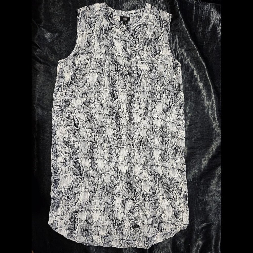 Snakeskin print longline vest top